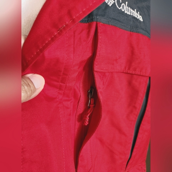 EUC Men's Columbia Omni Tech Red Gray Removable Hood Jacket, Size Large - Picture 4 of 15